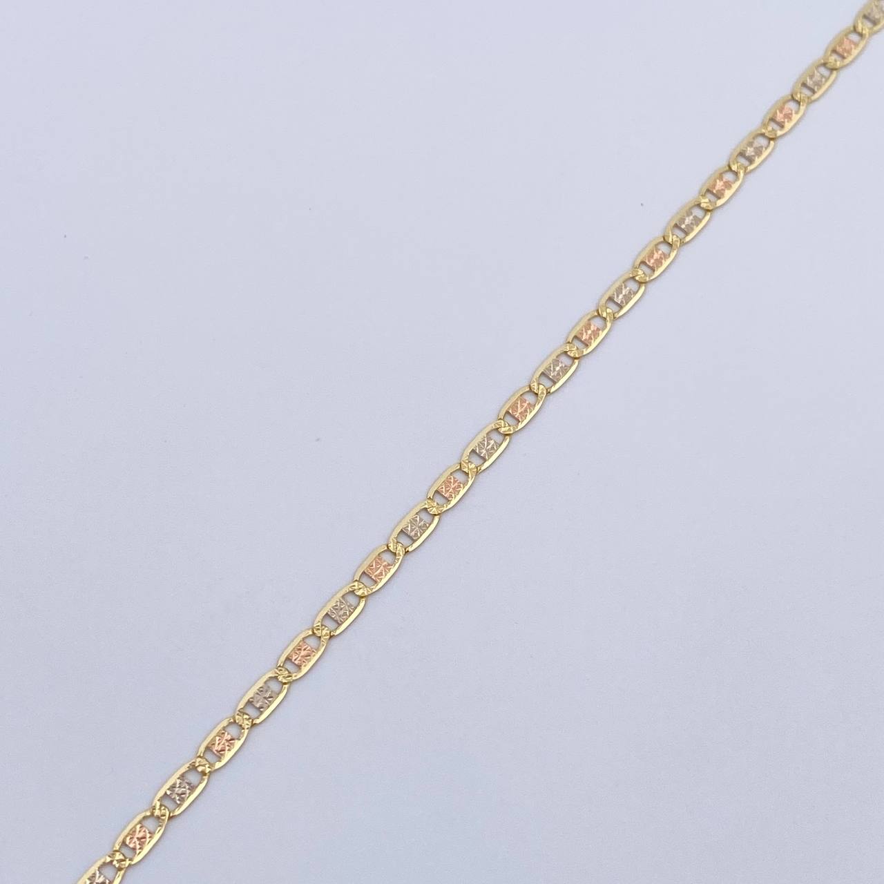 Pulso Escalera Plana 1gr / 19cm / +3 Oro 18K &