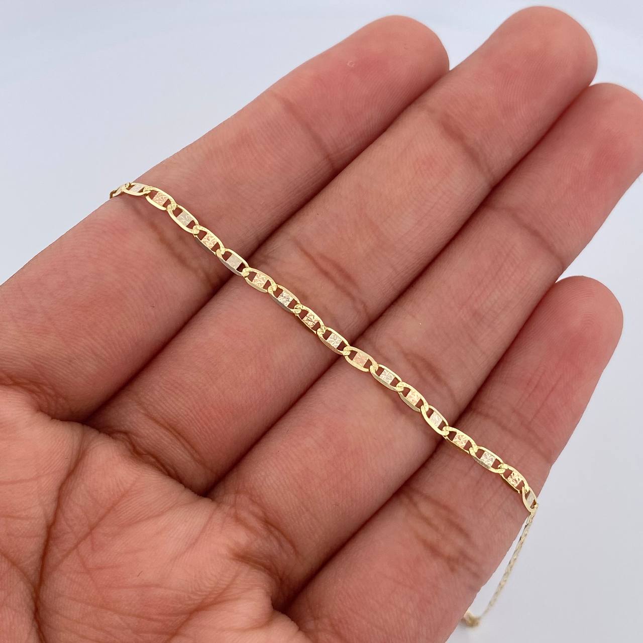 Pulso Escalera Plana 1gr / 19cm / +3 Oro 18K &