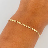 Pulso Escalera Plana 1gr / 19cm / +3 Oro 18K &
