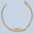 Pulso Cubano 3.8gr / 19.3cm / 3.2mm Placa Octagonal Curva Dos Oros Amarillo Rosa +0 18K $