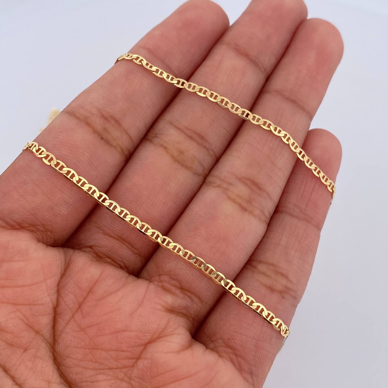 Flat Mariner Chain 3.3gr / 19.7in / 18K Gold +3$