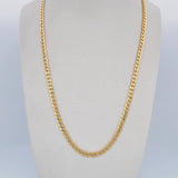 Cadena Cubana 7.4gr / 70.5cm / 3.2mm Oro Amarillo +0 18K $
