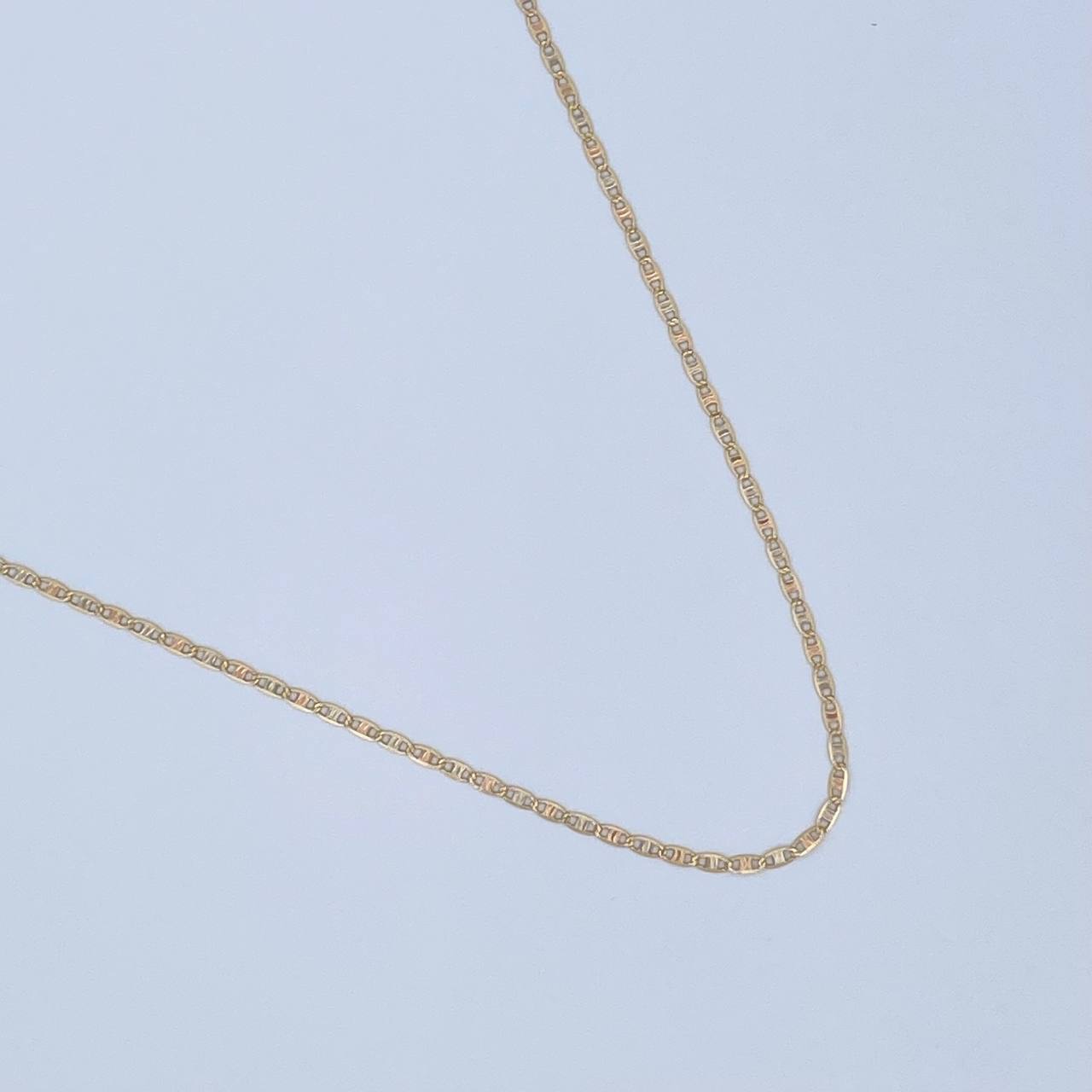 Flat Mariner Chain 1.5gr / 19.7in / 1.1mm Diamond Cut Three Golds +3 18K$