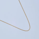 Cadena Escalera Plana Diamantada 1.55gr / 19 3/4 in / 1.3mm Tres Oros +3 18K ©