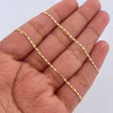 Cadena Escalera Plana 2.55gr / 60cm / 1.4mm Oro Amarillo +3 18K $