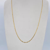 Cadena Escalera Plana 2.55gr / 60cm / 1.4mm Oro Amarillo +3 18K $