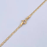 Cadena Escalera Plana 3.7gr / 50cm / 2mm Diamantada Tres Oros +3 18K $