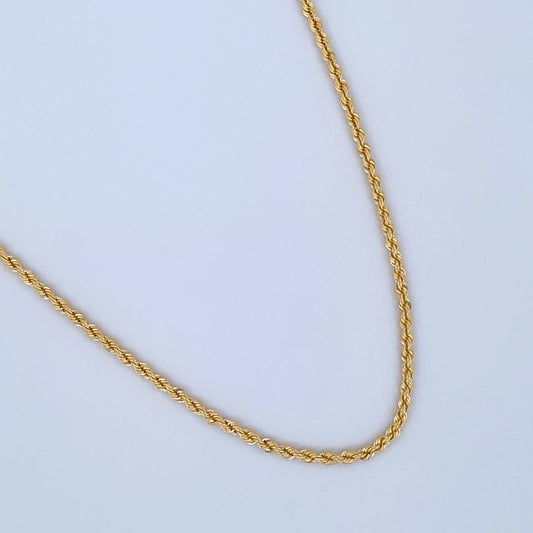 Rope Chain 3.45gr / 23.6in / 18K Gold +3$