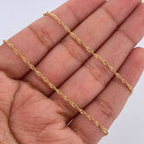 Singapore Chain 2.5gr / 23.6in / 18K Gold +3$