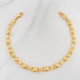 Pulso Rustico Burbuja 4.7 g / 7 1/2 in / 4.3 mm Oro Amarillo 18K