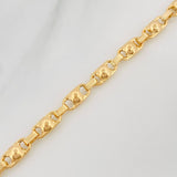 Pulso Rustico Burbuja 4.7 g / 7 1/2 in / 4.3 mm Oro Amarillo 18K