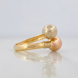 Anillo Tu y Yo 1.65g / T6 1/2 Tres Oros 18K