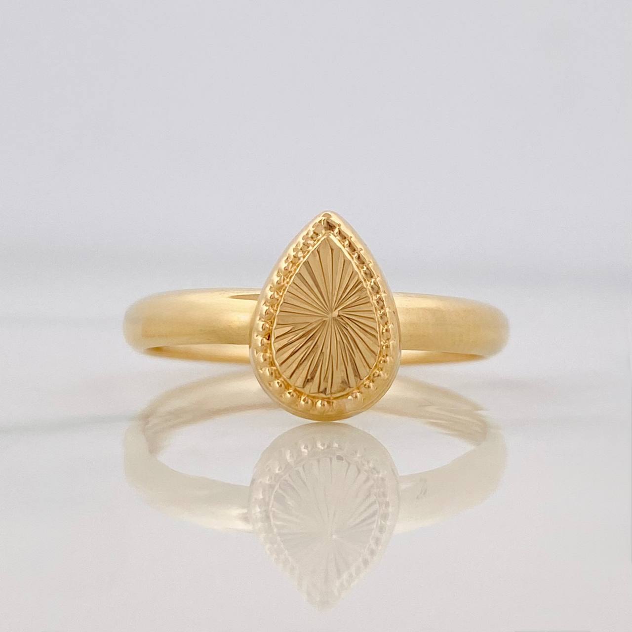 Anillo Gota Diamantada 1g / T5 1/2 Oro Amarillo 18K