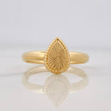 Anillo Gota Diamantada 1g / T5 1/2 Oro Amarillo 18K
