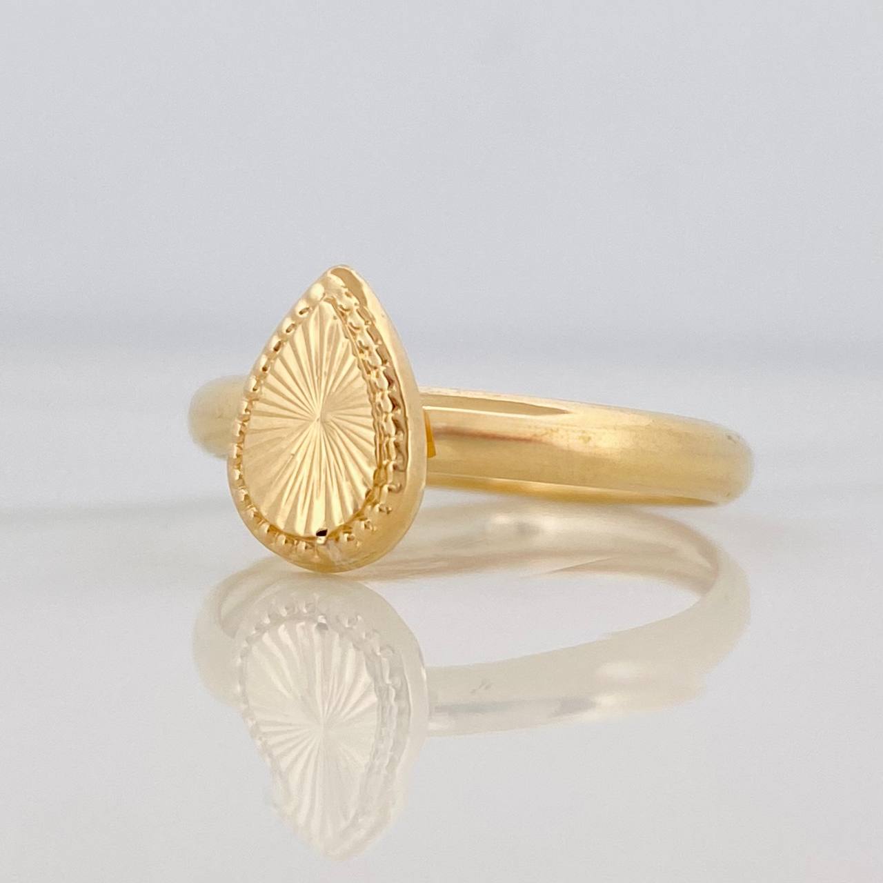 Anillo Gota Diamantada 1g / T5 1/2 Oro Amarillo 18K