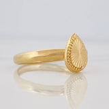 Anillo Gota Diamantada 1g / T5 1/2 Oro Amarillo 18K