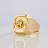 Anillo Sello Brujula 3.3g / T9 3/4 Oro Amarillo 18K
