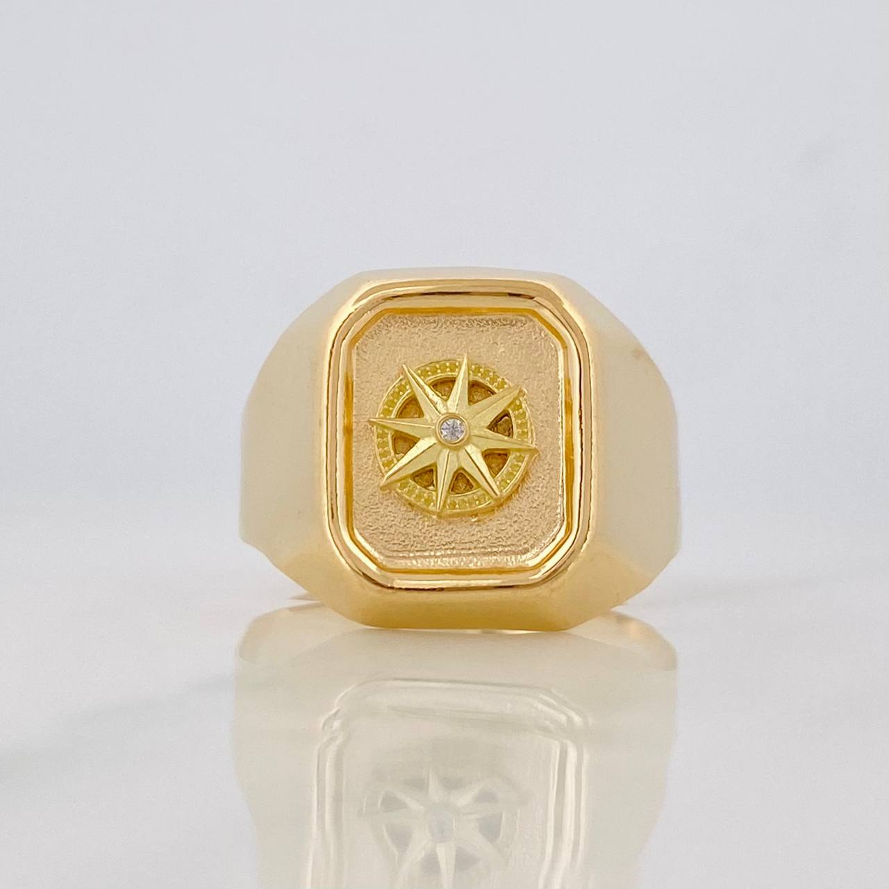 Anillo Sello Brujula 3.3g / T9 3/4 Oro Amarillo 18K