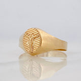 Anillo Sello Cristo 1.5g / T6 1/4 Oro Amarillo 18K