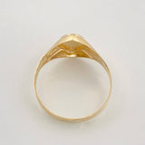 Anillo Sello Cristo 1.5g / T6 1/4 Oro Amarillo 18K