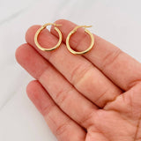 Candongas Jass Lisas 1.65g / 3/4 in Oro Amarillo 18K