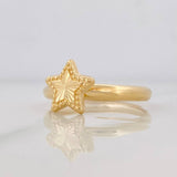 Diamond Cut Star Ring 1.1g / T8 Yellow Gold 18K
