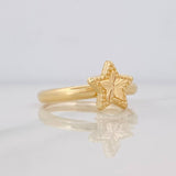 Diamond Cut Star Ring 1.1g / T8 Yellow Gold 18K