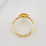 Anillo Rombo Diamantado 1.05g / T8 1/4 Oro Amarillo 18K