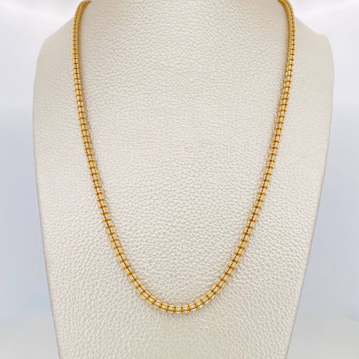 Ice Chain 20.55g / 26 in / 3.2mm Two-Tone Yellow White 18K Gold