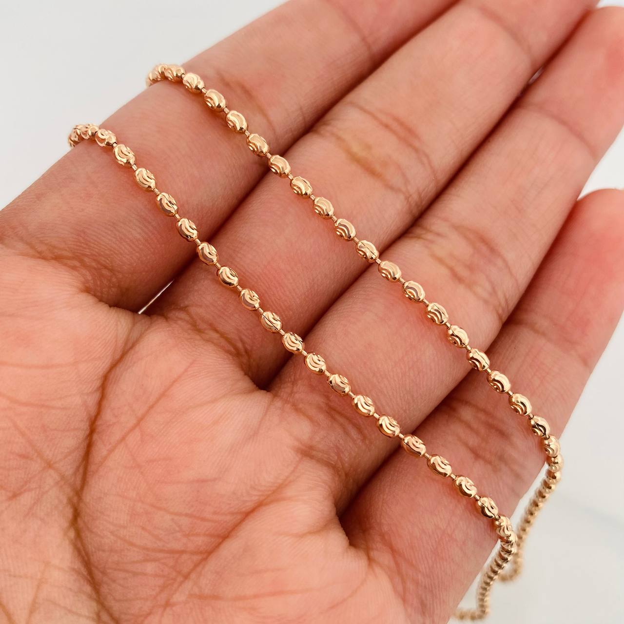 Half Moon Military Chain 6.45 g / 20 1/2 in / 1.8 mm 18K Rose Gold