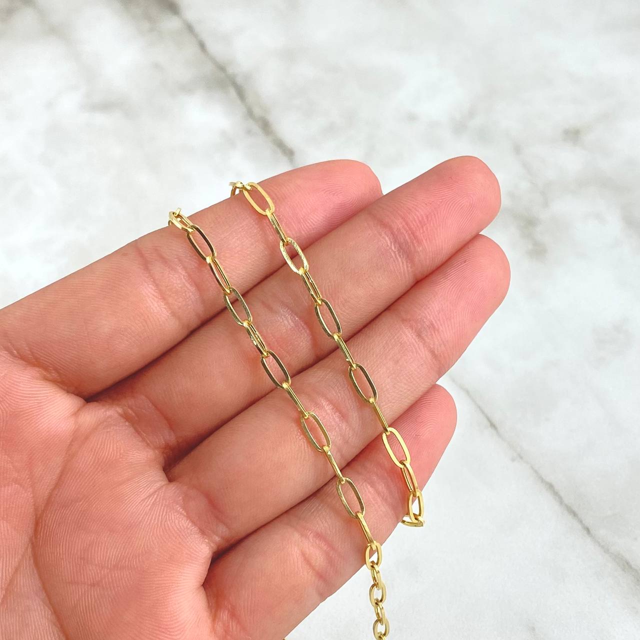 Paperclip Chain 3.9gr / 60cm / 2.8mm Yellow Gold +3 18K