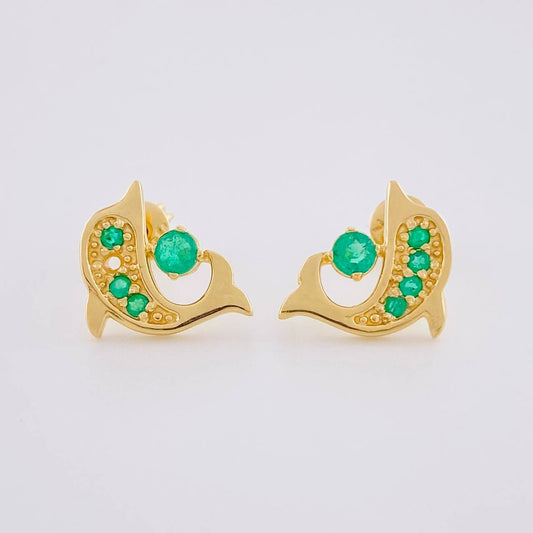Topos Delfin Esmeraldas 31Pts 2.8 g / in / 10.7 mm Oro Amarillo 18K
