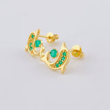 Topos Delfin Esmeraldas 31Pts 2.8 g / in / 10.7 mm Oro Amarillo 18K
