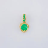 Dije Nila Esmeraldas 35Pts 0.8 g / 1 in Oro Amarillo 18K