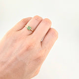 Anillo Panal Cuadrado Esmeraldas 25Pts 1.75 g / T6 1/2 Oro Amarillo 18K