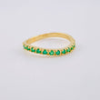 Anillo Carill Oleado Esmeraldas 23Pts 2.05 g / T6 1/2 Oro Amarillo 18K
