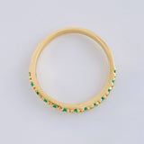 Anillo Carill Oleado Esmeraldas 23Pts 2.05 g / T6 1/2 Oro Amarillo 18K