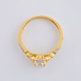 Anillo Solitario Doble Triscal 2.25 g / T6 1/2 Dos Oros Amarillo Blanco 18K