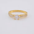 Anillo Solitario Base Branquial 2 g / T6 1/4 Oro Amarillo 18K