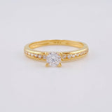 Anillo Solitario Churumbela Intermedia 1.9 g / T6 Oro Amarillo 18K