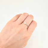 Anillo Solitario Listón Infinito 2.05 g / T7 1/4 Dos Oros Amarillo Blanco 18K