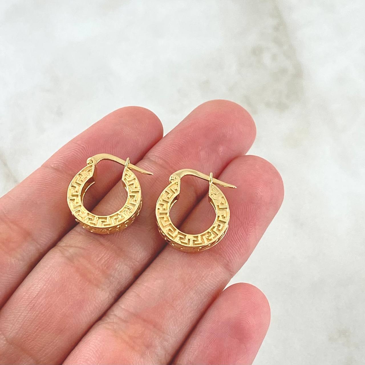 Candongas Tribal 5gr / 1.7cm / Texturizada Oro Amarillo 18K ©