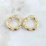Hoop Earrings Hoop Earrings 4.5gr / 2.8cm / Twisted 18K Yellow Gold ©