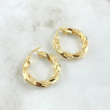 Hoop Earrings Hoop Earrings 4.5gr / 2.8cm / Twisted 18K Yellow Gold ©