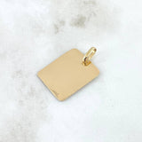 Rectangular Plate Pendant 1.35 g / 1 in 18K Yellow Gold