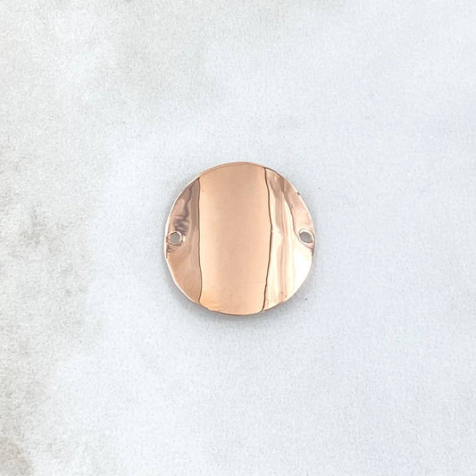 Charm Curved Circular Plate 1.7gr / 2.3cm / Polished 18K Rose Gold