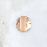 Herraje Placa Circular Curva 1.7gr / 2.3cm / Lisa Oro Rosa 18K