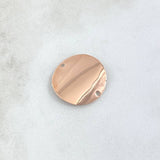 Herraje Placa Circular Curva 1.75gr / 2.3cm / Lisa Oro Rosa 18K *