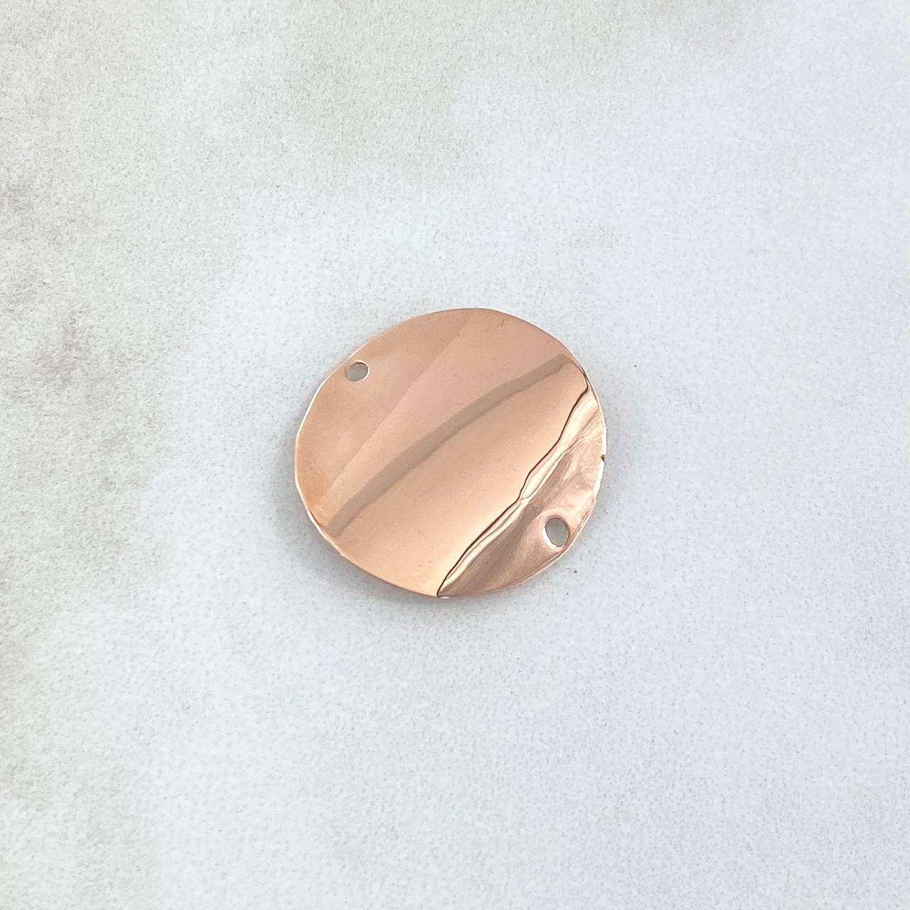 Charm Curved Circular Plate 1.75gr / 2.3cm / Polished 18K Rose Gold