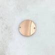 Herraje Placa Circular Curva 1.3gr / 2cm / Lisa Oro Rosa 18K